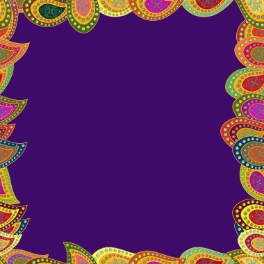 Mavi, mor ve sarı renkli resim. Kusursuz. Dört kare kareler karalamalar. Vektör.