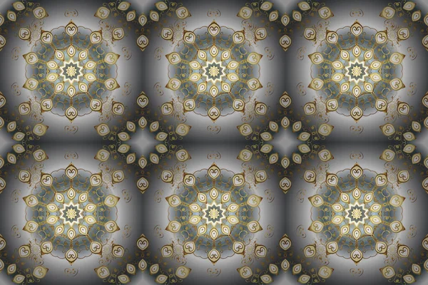 Damast Sömlös Repeterande Bakgrund Guld Bakgrund Textur Bakgrund Gyllene Element — Stockfoto