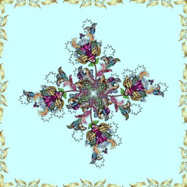 Şatafatlı bahar bahçesi dokusu. Çiçeksiz arka plan. Vektör çizimi. Çiçek deseni.