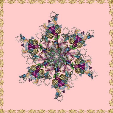 Vektör çizimi. Anti stres için vektör soyut şablon sayfası. Siyah, nötr ve sarı renklerde.