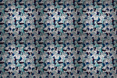 Paket kağıdı. Raster illüstrasyonu. Siyah, beyaz ve nötr hakkında güzel bir doğum günü geçmişi var. Keklerle kusursuz desen.