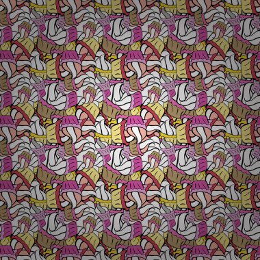 Renklere siyah, pembe ve beyaz karalamalar. Çiçeksel elementlerle kusursuz zarif vektör dokusu.