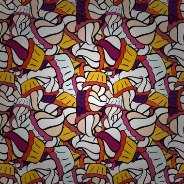 Karalama kalıbı. Kusursuz soyut ve ilginç bir arkaplan. Vektör. Yumuşak kumaş deseni. Sarı, siyah ve beyaz renkler.