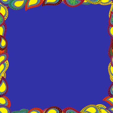 Vektör. Karalama kalıbı tarzı. Kusursuz desen. Dekoratif vintage çerçeveler ve sınırlar. Sınır tasarımı karalama sanatında bir desendir.