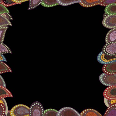 Kusursuz desen. Kare kareler karalamalar. Vektör çizimi. Mor, siyah ve kahverengi renkli bir resim.