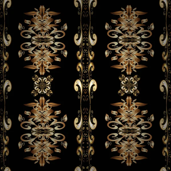 Motif Royal Floral Médiéval Sans Couture Bon Pour Carte Vœux — Image vectorielle