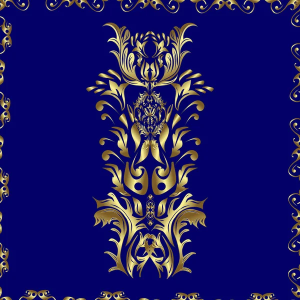 Classico Lusso Vecchio Stile Damascato Ornamento Vittoriano Reale Immagini Colori — Vettoriale Stock