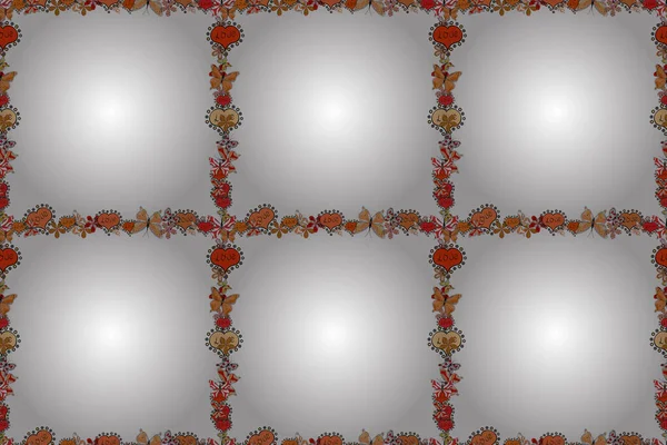 Obraz Pomarańczowych Czarno Białych Kolorach Czterokątne Ramki Raster Płynne — Zdjęcie stockowe