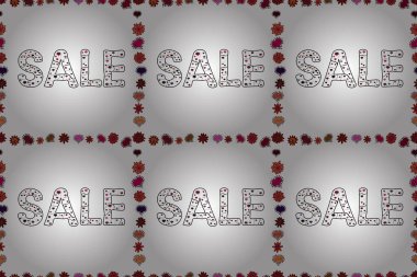 Raster illüstrasyonu. Güzel bayrak. Kusursuz. Siyah, kahverengi ve beyaz renkte bir resim. Harf.