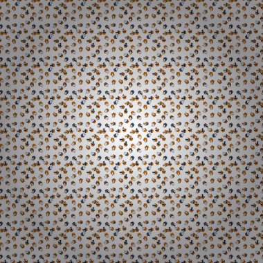 Yemek afişi tasarımı için. Turuncu, mavi ve beyaz arka planda keksiz. Paket kağıdı. Vektör illüstrasyonu.