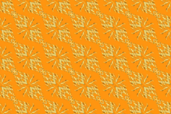 Oriental Raster Classic Yellow Brown Neutral Golden Pattern Abstract Background — 스톡 사진