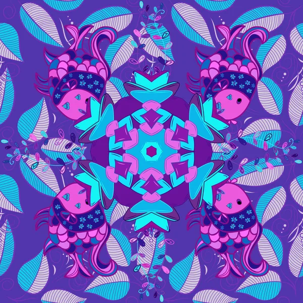 Idéal Pour Tissu Textile Croquis Emballage Toute Idée Violet Violet — Image vectorielle