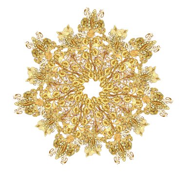 Sonsuz Vektör illüstrasyonu. Grafikler detaylı, bir sürü nesneyle birlikte sarı renkler. Çizgi film izleri yeni yıl eskiz modelini çiziyor..