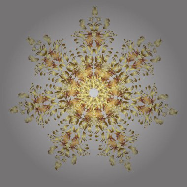 Kar taneleri arka plan. Vektör çizim. Snowflakes desen. Kar tanesi süs desen. Düz renkli arka plan üzerinde izole kar taneleri tasarımını.