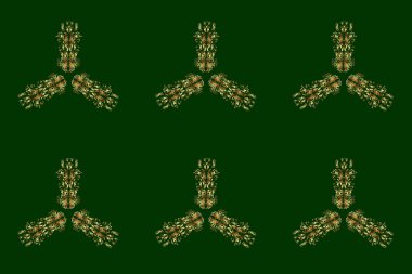 Arkaplanda soyut kar taneleri olan düz tasarım. Kar taneleri arka planda. Kar tanesi süsleme deseni. Raster illüstrasyonu. Kar taneleri deseni.