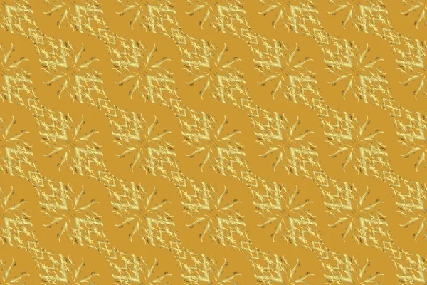 Raster Golden Pattern Backdrop Fabric Gold Wallpaper Golden Pattern Yellow — Stock Photo, Image