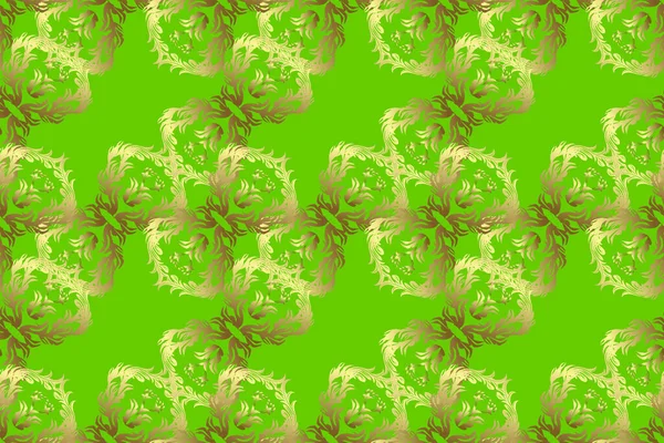 Растровая Иллюстрация Нейтральном Желтом Зеленом Цветах Милом Стиле Кудряшек Городской — стоковое фото