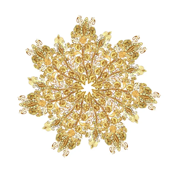 Kar tanesi süsleme deseni. Kar taneleri arka planda. Vektör çizimi. Kar taneleri deseni. Renkli arkaplanda izole edilmiş kar tanelerinin düz tasarımı.