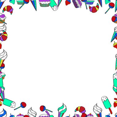 El çizimi karalamalar. Vektör. Siyah, beyaz ve yeşil renkli resim.