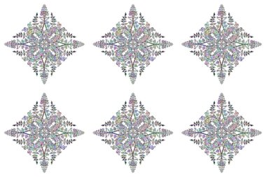 Renkli Bahar Teması eskiz kalıbı. Beyaz, gri ve nötr renklerde çiçekler. Güzel çiçek deseni. Düz Çiçek Elementleri Tasarımı.