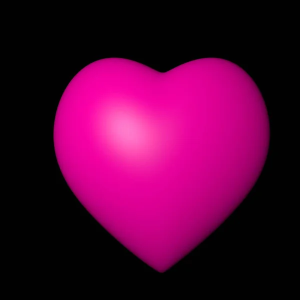 Cartoon Hearts Love Black Background Colorful Raster — Stock Photo, Image