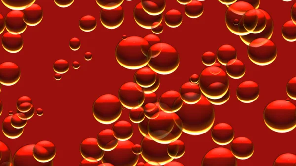 超抽象 有趣的图片 红色和橙色 3D渲染 白细胞数 — 图库照片