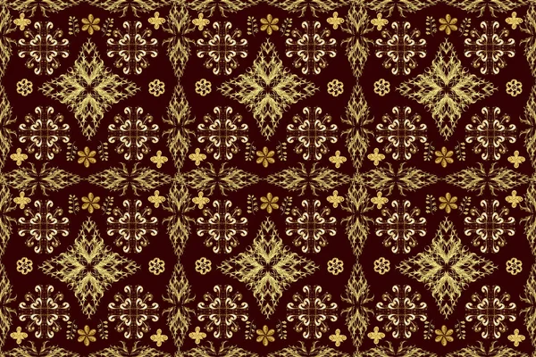 Raster Abstracte Bloemenkrans Van Gouden Doodle Fantasie Bladeren Bloemen Een — Stockfoto