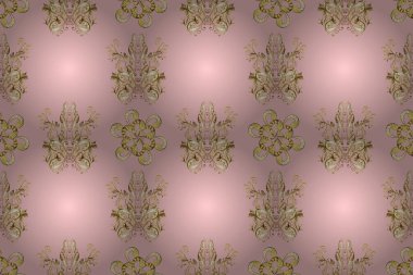 Suitable for fabric, paper, packaging. Seamless. Fully editable. For any design projects. Raster pattern on beige, neutral and yellow colors.