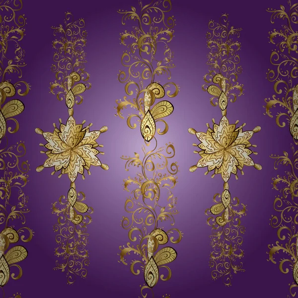 Adorno Clásico Tradicional Vector Ilustración Colores Marrón Púrpura Neutro Patrón — Archivo Imágenes Vectoriales