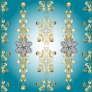 Kusursuz. Kumaş, kağıt ve ambalaj için uygun. Tamamen düzenlenebilir. Mavi, bej ve nötr renklerde vektör deseni. Herhangi bir tasarım projesi için.