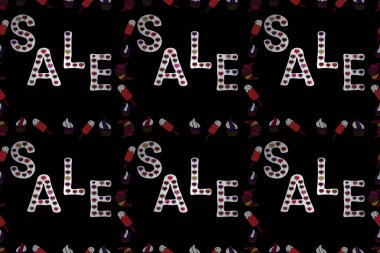 Güzel bayrak. Raster illüstrasyonu. Kusursuz. Beyaz, siyah ve kırmızı renkli resim. Harf.