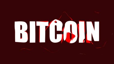 İlginç, süper şirin, soyut ve güzel bir resim. Bitcoin. Pano.