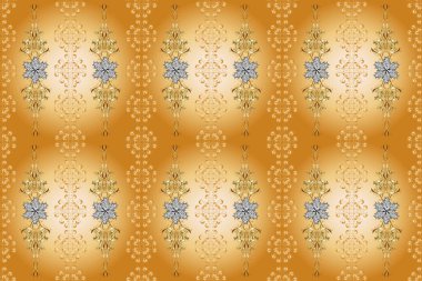 Minimalist geometrik tasarım. Raster hattı tasarımı. Kıvırcık arka plan. Turuncu, sarı ve bej renkli Art Deco Deseni. Lüks klasik illüstrasyon. Kusursuz. 1920-30 motifleri.