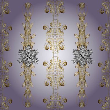 Kusursuz. Ambalajlar ve eskiz için hoş bir arka plan, kumaş tasarımı, kağıt. Vektör çizimi. Eski model sanat tasarımı. Gri, bej ve nötr renkler üzerine Art Deco Deseni.