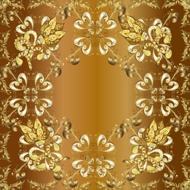 Elle çizilmiş kusursuz çizim. Basit bir şekilde. Karalama, çizim, sarı, bej ve kahverengi renkler üzerine karalama. Klasik arka plan. Vektör illüstrasyonu.