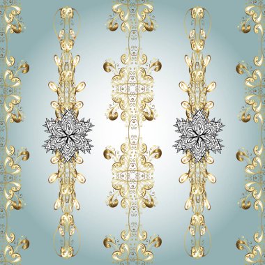 Kusursuz. Tarafsız, beyaz ve gri renkler üzerine bir resim. Bir sınır çerçevesi ile desenli. Klasik geleneksel çiçek motifli ve geometrik süslemeli renkli doğu mozaiği. Vektör illüstrasyonu.