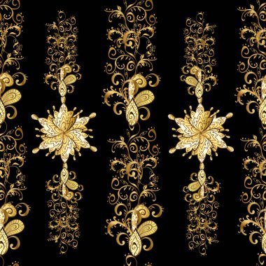 Ev dekoru. Vektör çizimi. Paisley el çizimi elementler. Fantezi çiçekli kusursuz desen, doğal çizim, çiçek desenli kıvrım çizimi. Klasik tarzda..