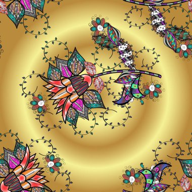 Anti stres için vektör soyut şablon sayfası. Vektör çizimi. Sarı, siyah ve nötr renklerde.