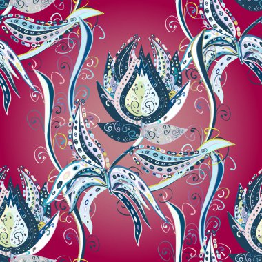 Nazik romantik baskı. Tatil havası. Bahar mevsimi. Vektörsüz şirin çiçek deseni.