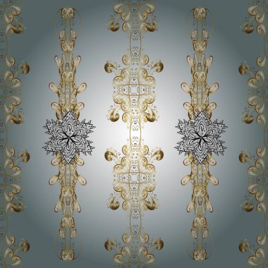 Lüks Geometrik Desen. Vektör çizimi. Kusursuz. Klasik tarzda hem de. Gri, beyaz ve nötr renklerde bir resim. Şirin Bak.