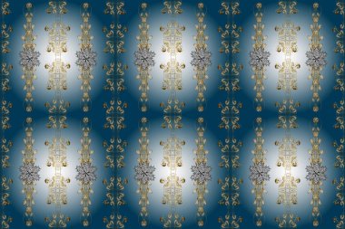 Raster. Bej renkli, mavi renkli bir resim. Soyut arkaplan. Oriental geleneksel el boyası, tasarım için kusursuz sınır. Paisley suluboya desenli çiçek desenli, çiçekli, yapraklı..