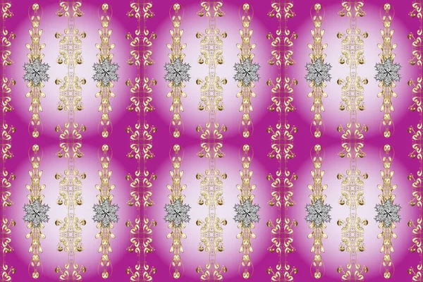 Ilustración Sobre Violeta Colores Púrpura Alfombra Estampada Con Marco Borde —  Fotos de Stock