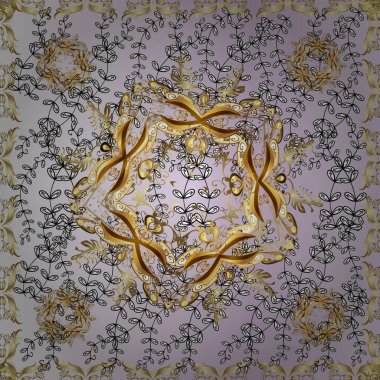 Kusursuz. Vektör çizimi. Beyaz, nötr ve siyah renklerde Art Deco Deseni. Ambalajlar, duvar kağıtları, kumaş tasarımı ve kağıt için hoş bir arkaplan. Eski model sanat tasarımı.