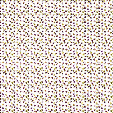 Kusursuz pasta. Vektör çizimi. Mor, sarı ve beyaz renkte parlak doğum günü deseni. Yemek afişi tasarımı için.