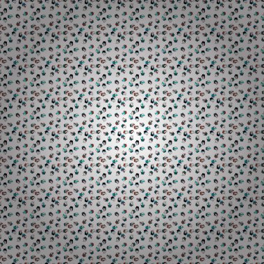 Kusursuz desenli, mavi, beyaz ve gri üzerine elle çizilmiş lezzetli kekler. Güzel yemek tasarımı elementleri, parmak izi ve desenler için mükemmel. Vektör illüstrasyonu.