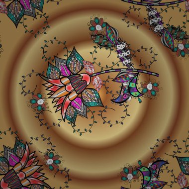 Zarif, parlak ve pürüzsüz bej, siyah ve kahverengi çiçek desenli tasarım. Sabıka fotoğraflarında, bebek kıyafetlerinde, çizimlerde, paket kutularında falan kullanılabilir..