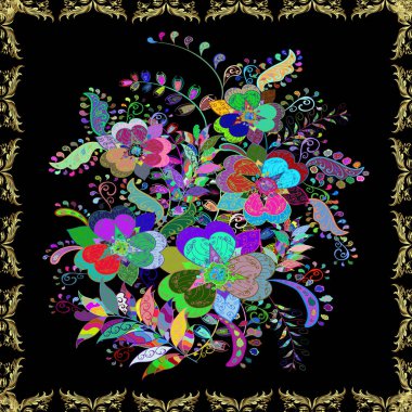 Sorunsuz suluboya çiçek desenli parlak arka plan, sarma, sketchs, kartpostallar, tebrik kartları, düğün davetiyeleri, romantik etkinlikler, vb için mükemmel çiçek kompozisyonu ile.