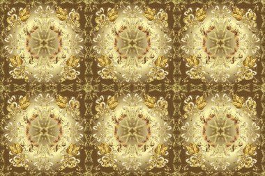 Giysi tasarımı için kahverengi, bej ve nötr arkaplan üzerine dekorasyon. Hoş bir doku. Soyut geometrik desen. Kusursuz geometrik desen. Güzel geçmiş..