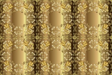 Kusursuz çiçek deseni. Kusursuz raster arka plan. Bej, kahverengi ve nötr renklerde grafiksel modern kusursuz desen. Duvar kâğıdı barok, İspanyol kumaşı.