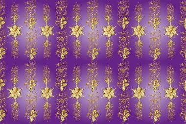 Rococo tarzında zarif, zarif bir süs. Raster tasarımı. Klasik bir tarz. Mor, nötr ve kahverengi renkte desenler. Barok tarzında kusursuz. Tekstil ve hatıra defteri için güzel desen